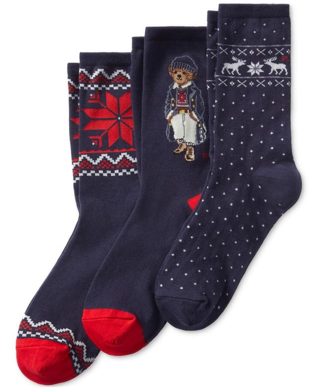 Polo Ralph Lauren Womens 3-Pk. Naval Bear Socks Product Image