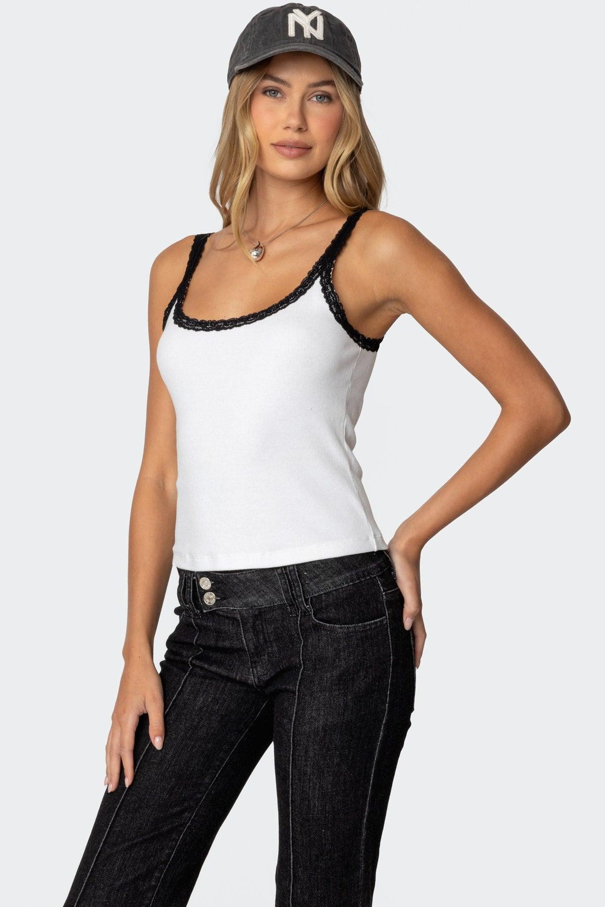 Jude Lacey Ribbed Tank Top Product Image