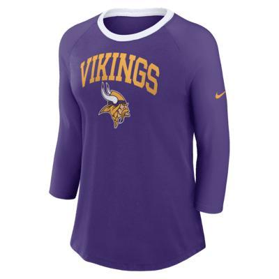 Minnesota Vikings Women's Nike NFL 3/4-Sleeve T-Shirt Product Image