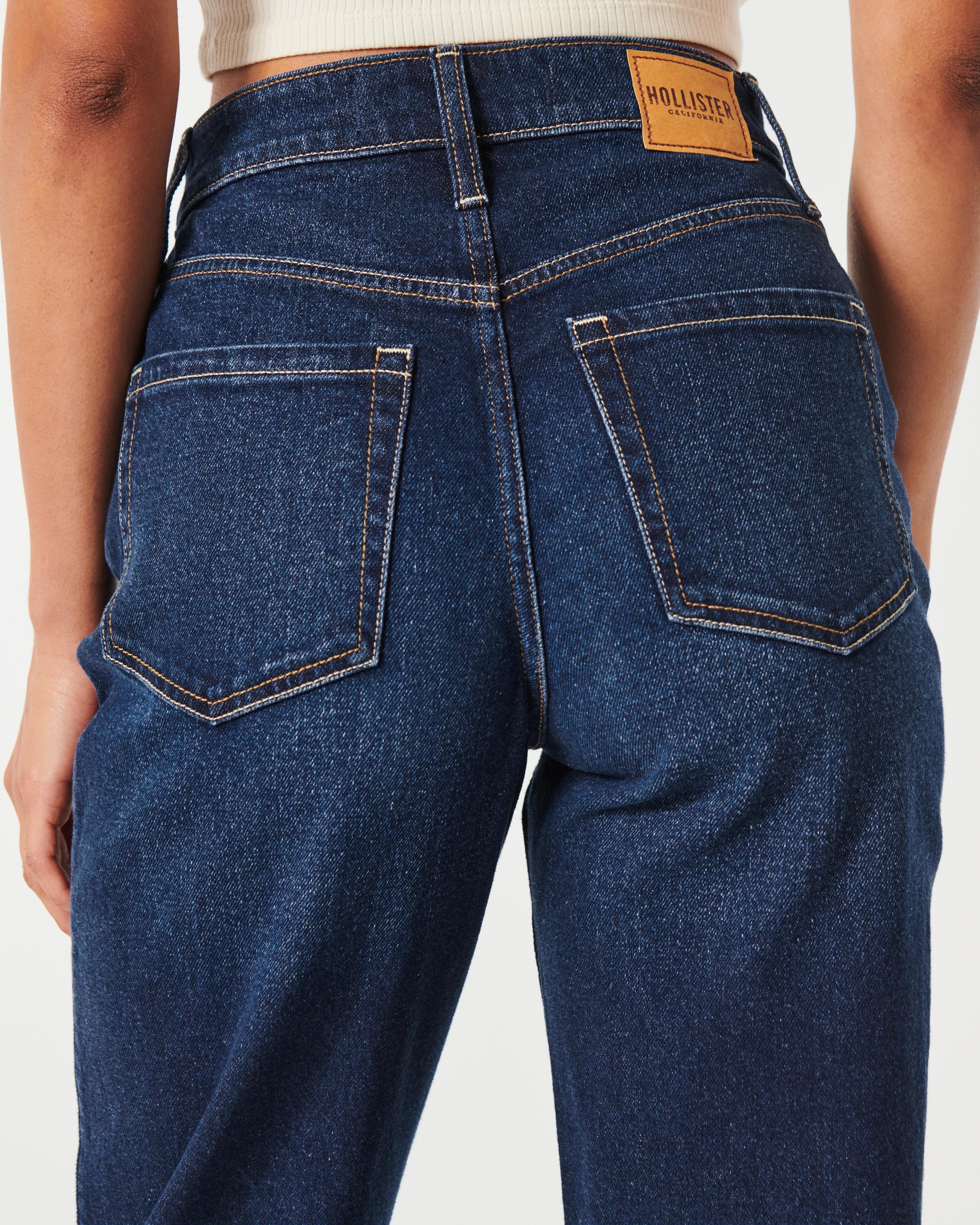 Ultra High-Rise Dark Wash Dad Jeans Product Image