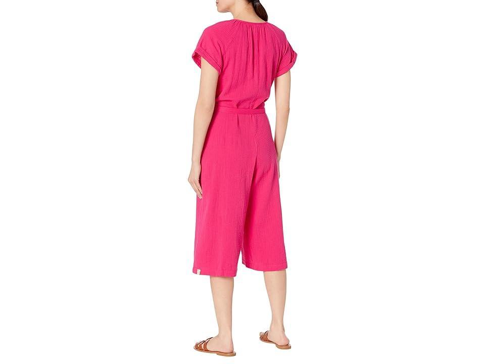 Tommy Bahama Coral Isle Short Sleeve Jumpsuit (Bright Rose) Women's Jumpsuit & Rompers One Piece Product Image