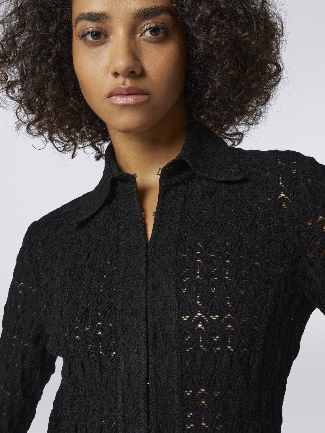 Viscose blend lace-effect shirt Black | Missoni product image