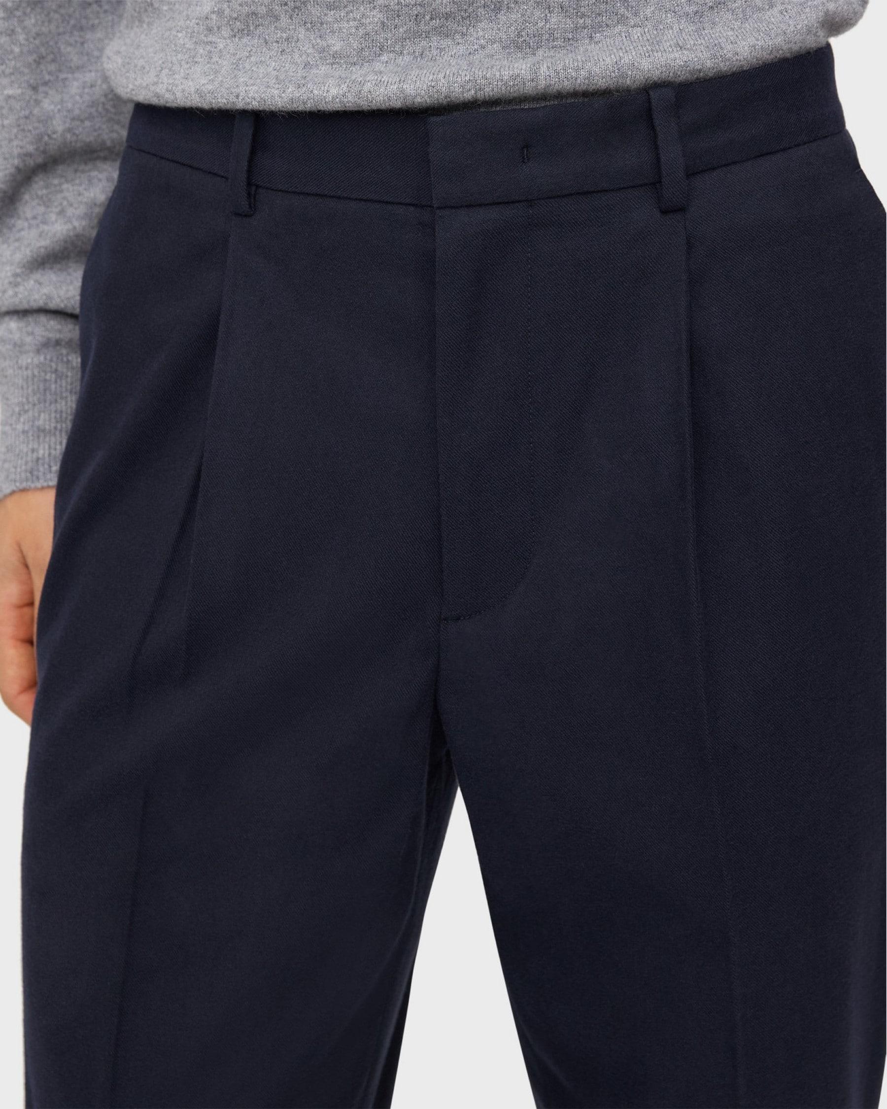 Pleated Drawstring Pant in Cotton Flannel Product Image