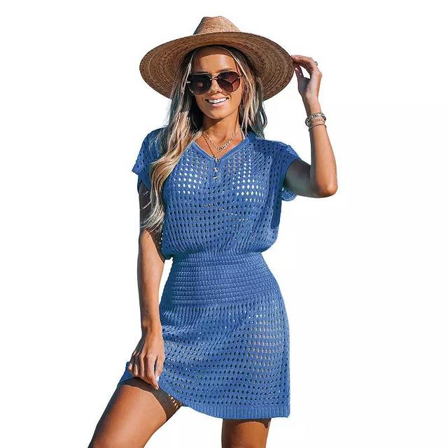 Womens CUPSHE Cutout Crochet Cover-Up Dress Product Image