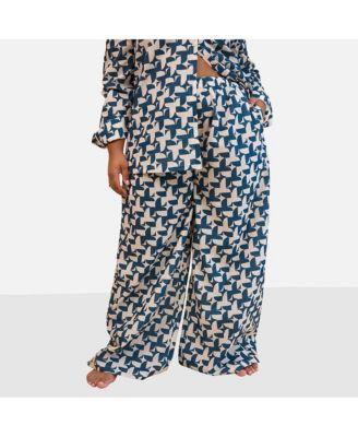 Women's Quinta Abstract Print Wide Leg Pants W. Pockets Product Image