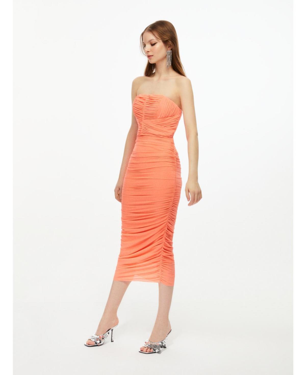 Womens Sparkly Draped Dress Product Image