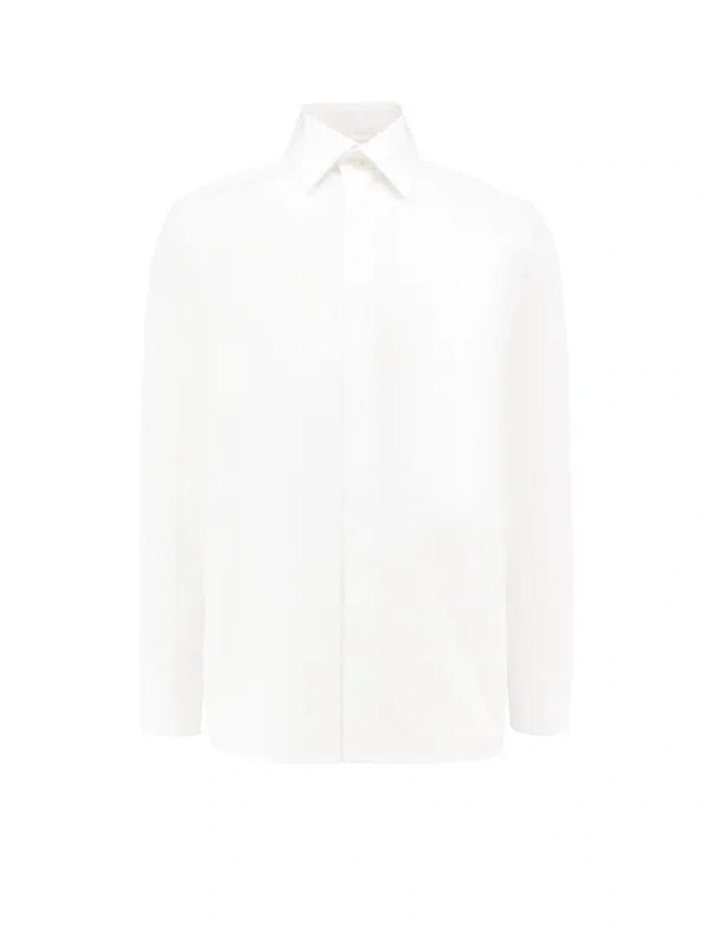 Oversize Cotton Shirt In White Product Image