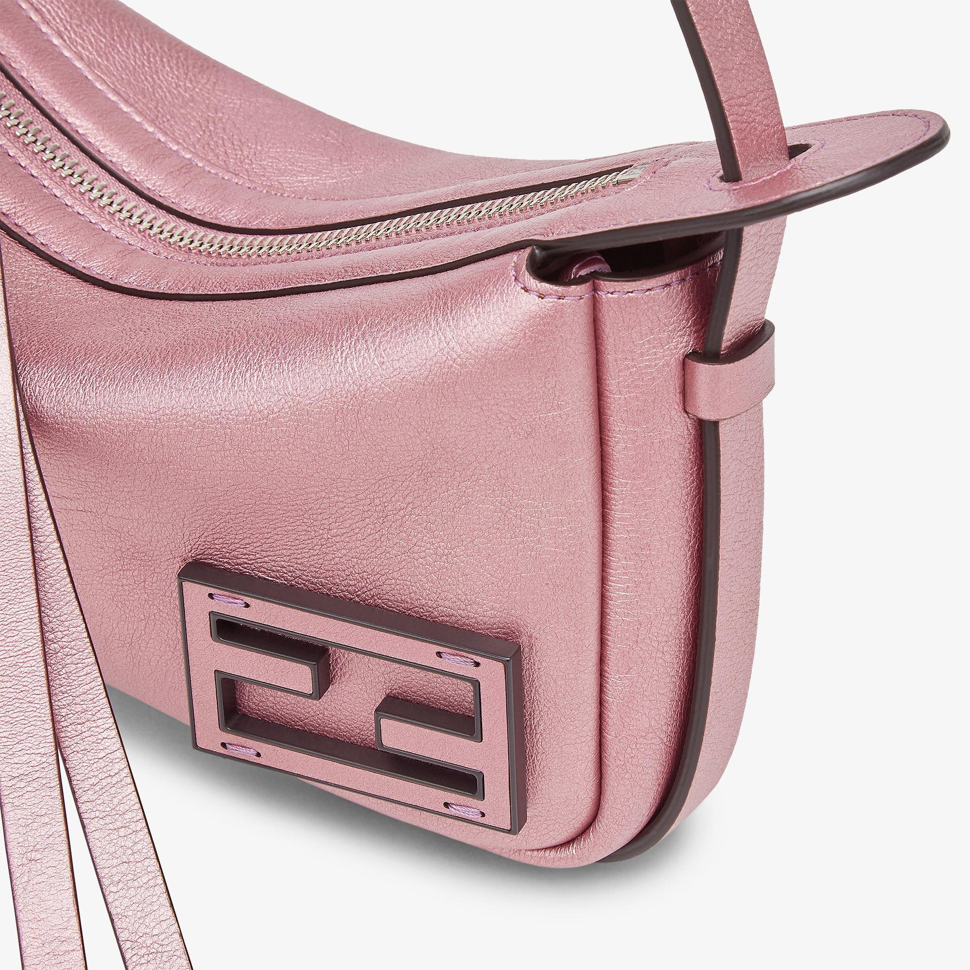 Simply Fendi MiniPink metallic leather mini-bag Product Image