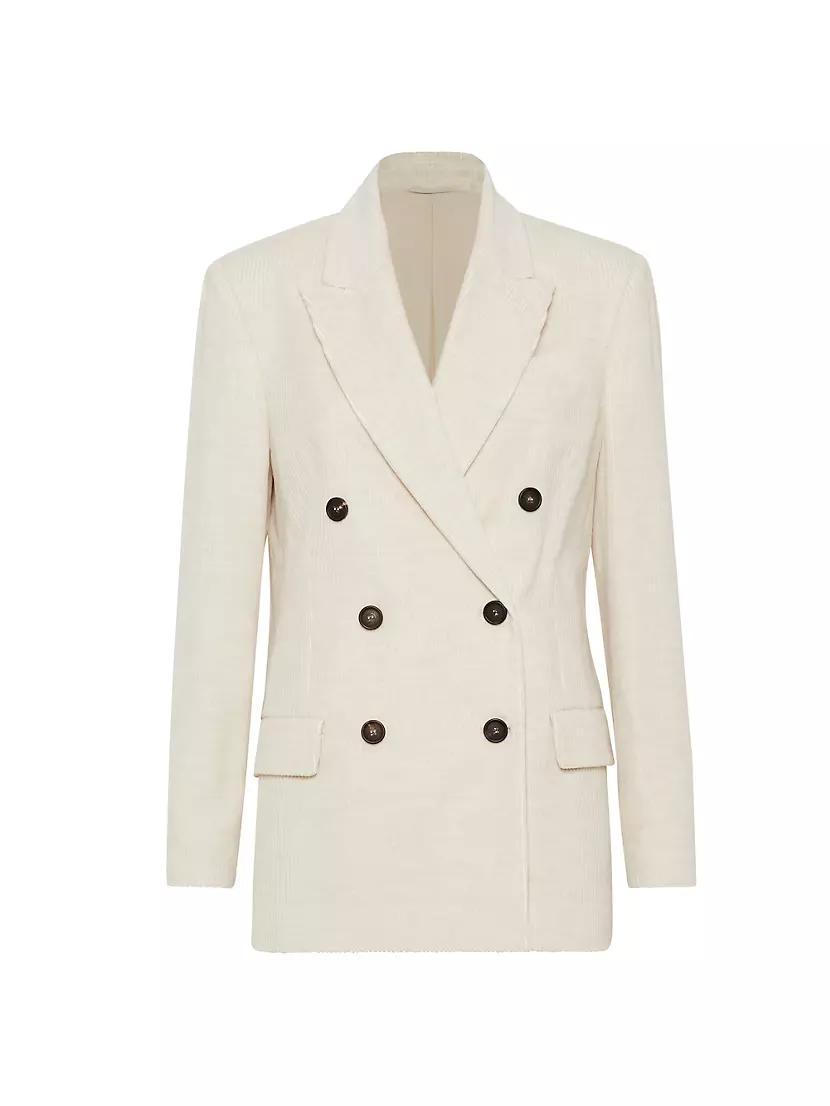 Viscose and Cotton Corduroy Blazer Product Image