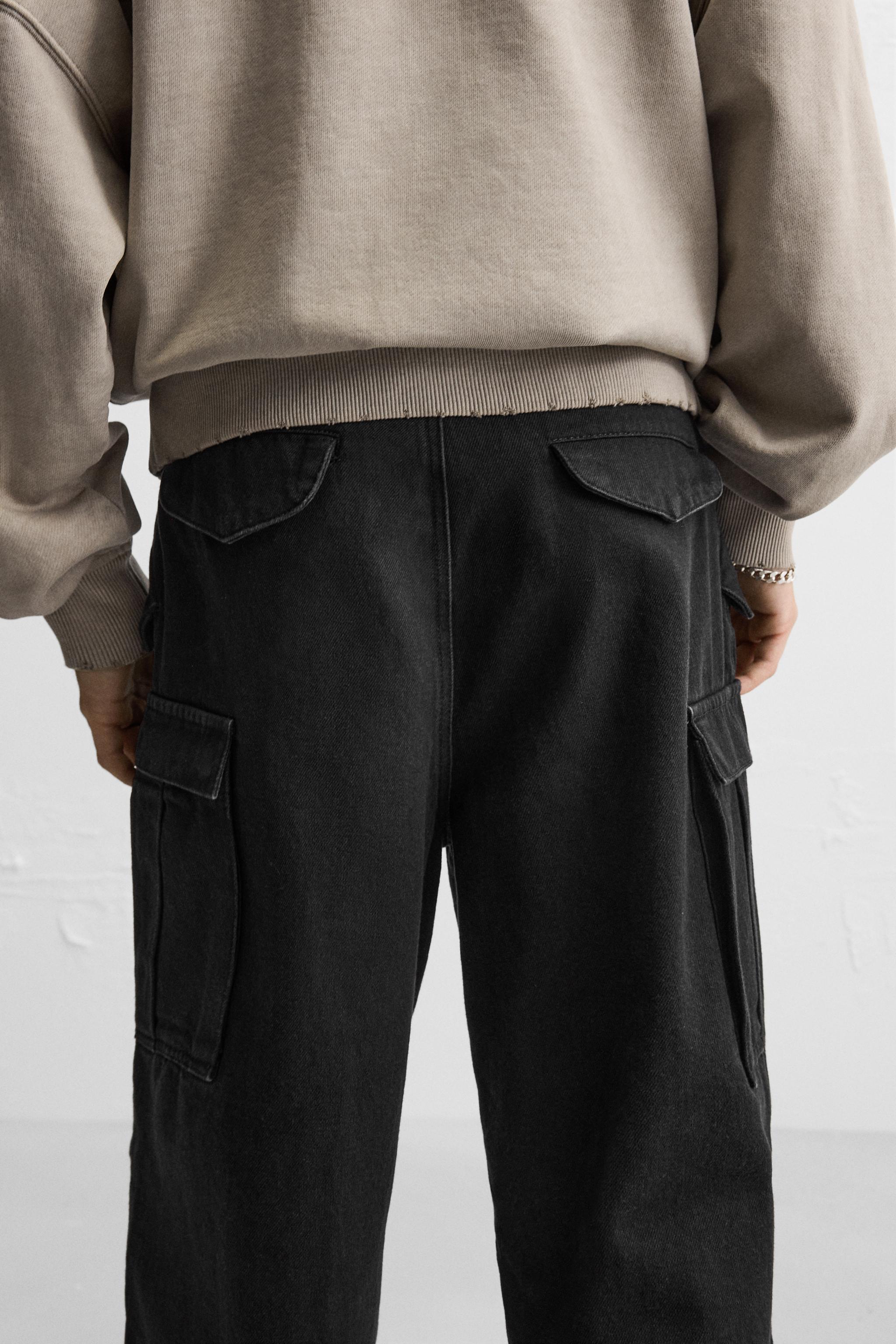 BAGGY FIT DENIM CARGO PANTS Product Image