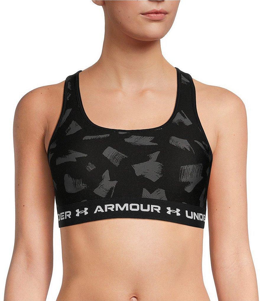 Under Armour Women's Armour® Mid Crossback Printed Scoop Neck Sports Bra Product Image