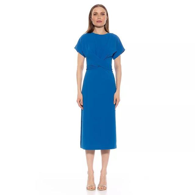 Womens ALEXIA ADMOR Cairo Boatneck Short Sleeve Sheath Dress Product Image