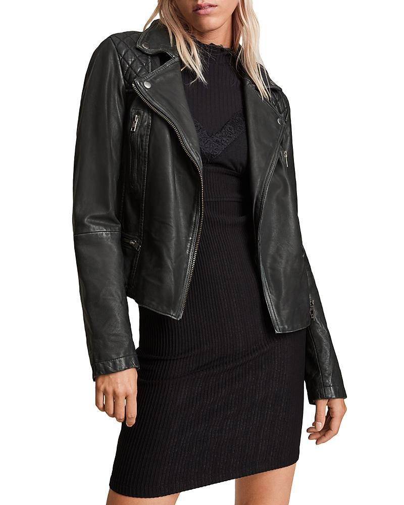 AllSaints Cargo Leather Biker Jacket Product Image