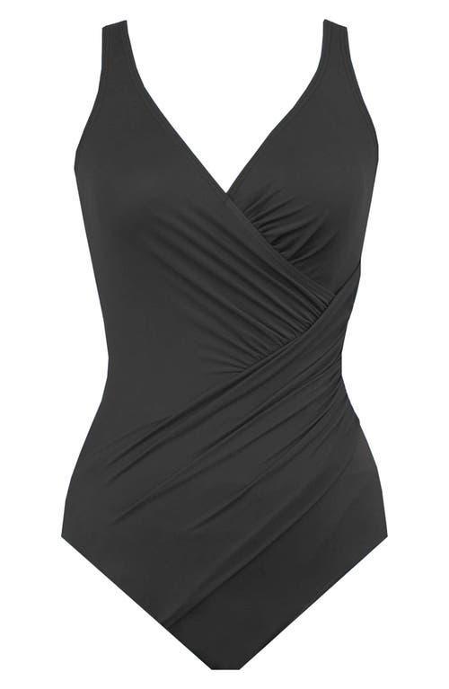 Miraclesuit Must Have Oceanus Solid V-Neck Underwire DD Cup Shaping One Piece Swimsuit Product Image