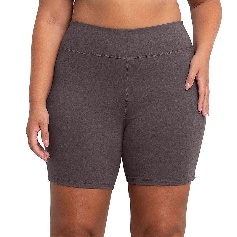 Plus Size Just My Size Stretchy Jersey Bike Shorts, Womens Product Image