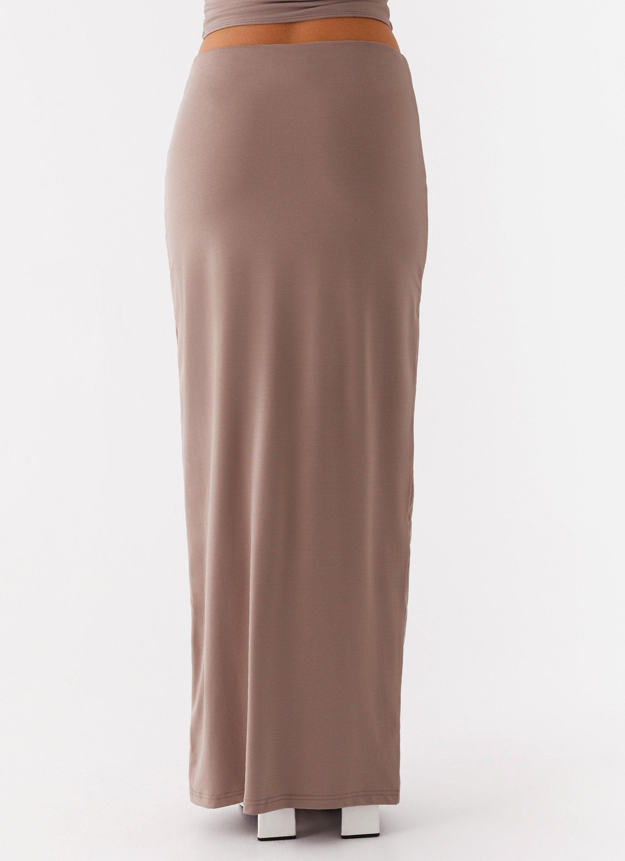 Solace Soul Maxi Skirt - Taupe Product Image