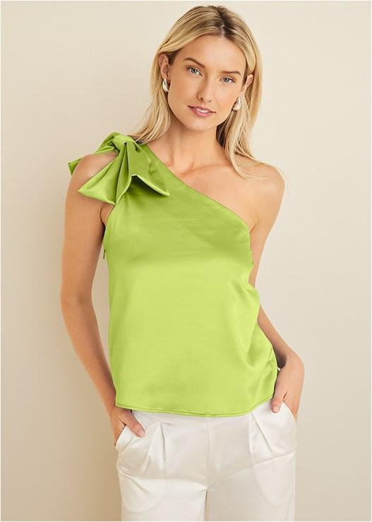 Bow Detail One-Shoulder Top Product Image