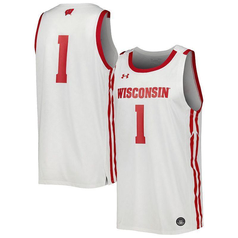 Mens Under Armour Wisconsin Badgers Replica Basketball Jersey Product Image