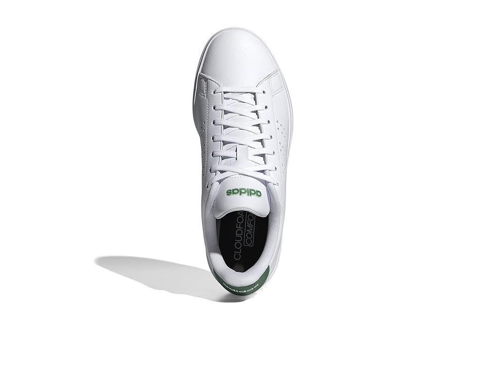 adidas Advantage 2.0 White/Green) Women's Lace up casual Shoes Product Image