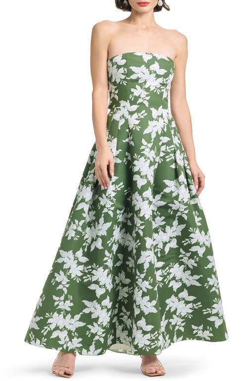 Sachin & Babi Margaux Floral Strapless Gown Product Image