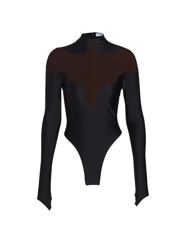 MUGLER Illusion Off the Shoulder Bodysuit Product Image