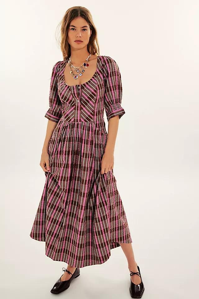 Tulie Plaid Midi Dress Product Image