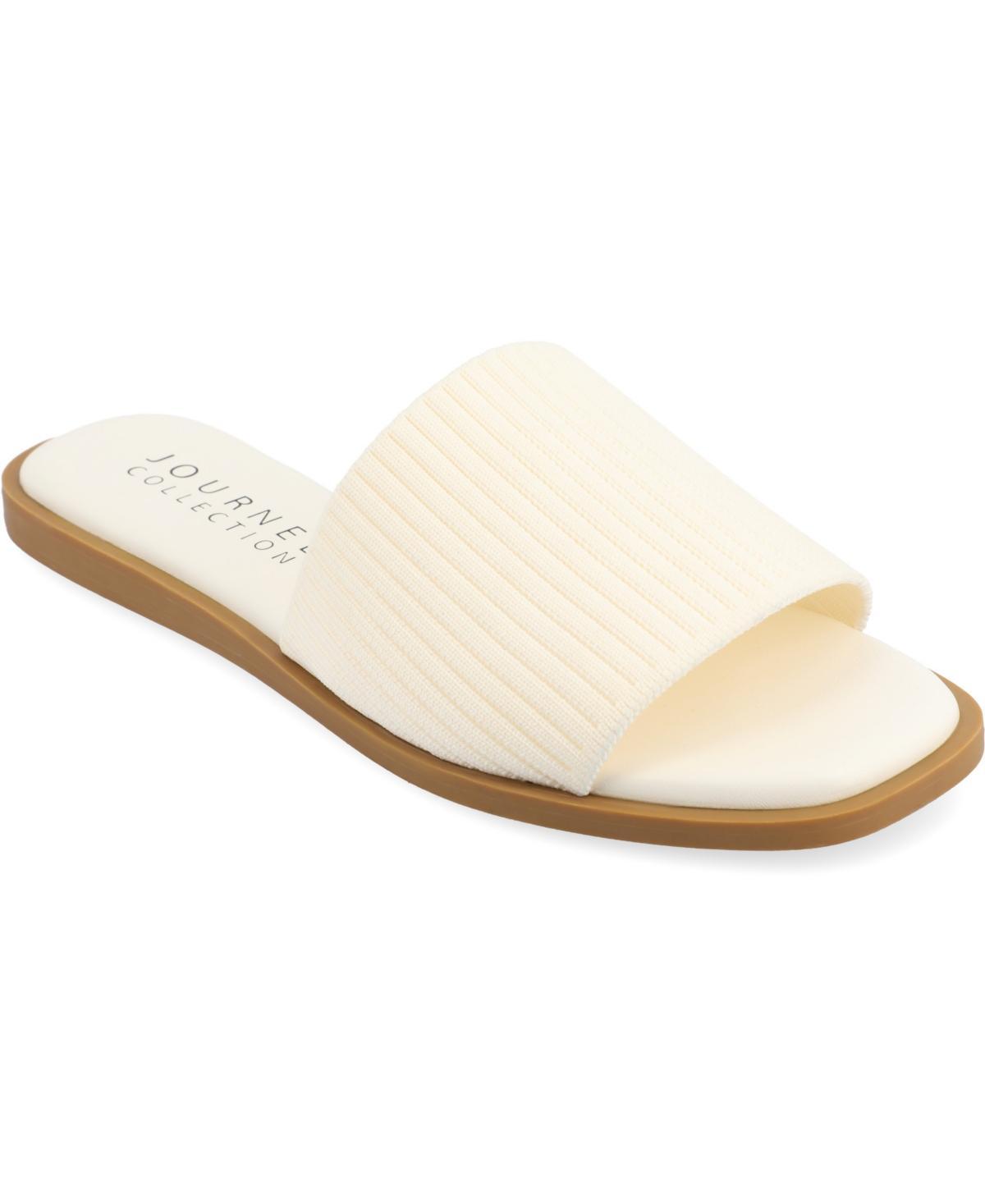 Journee Collection Womens Prisilla Single Band Slide Flat Sandals Product Image