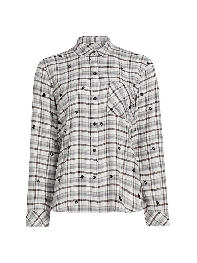 Womens Milo Plaid Floral Flannel Shirt Product Image