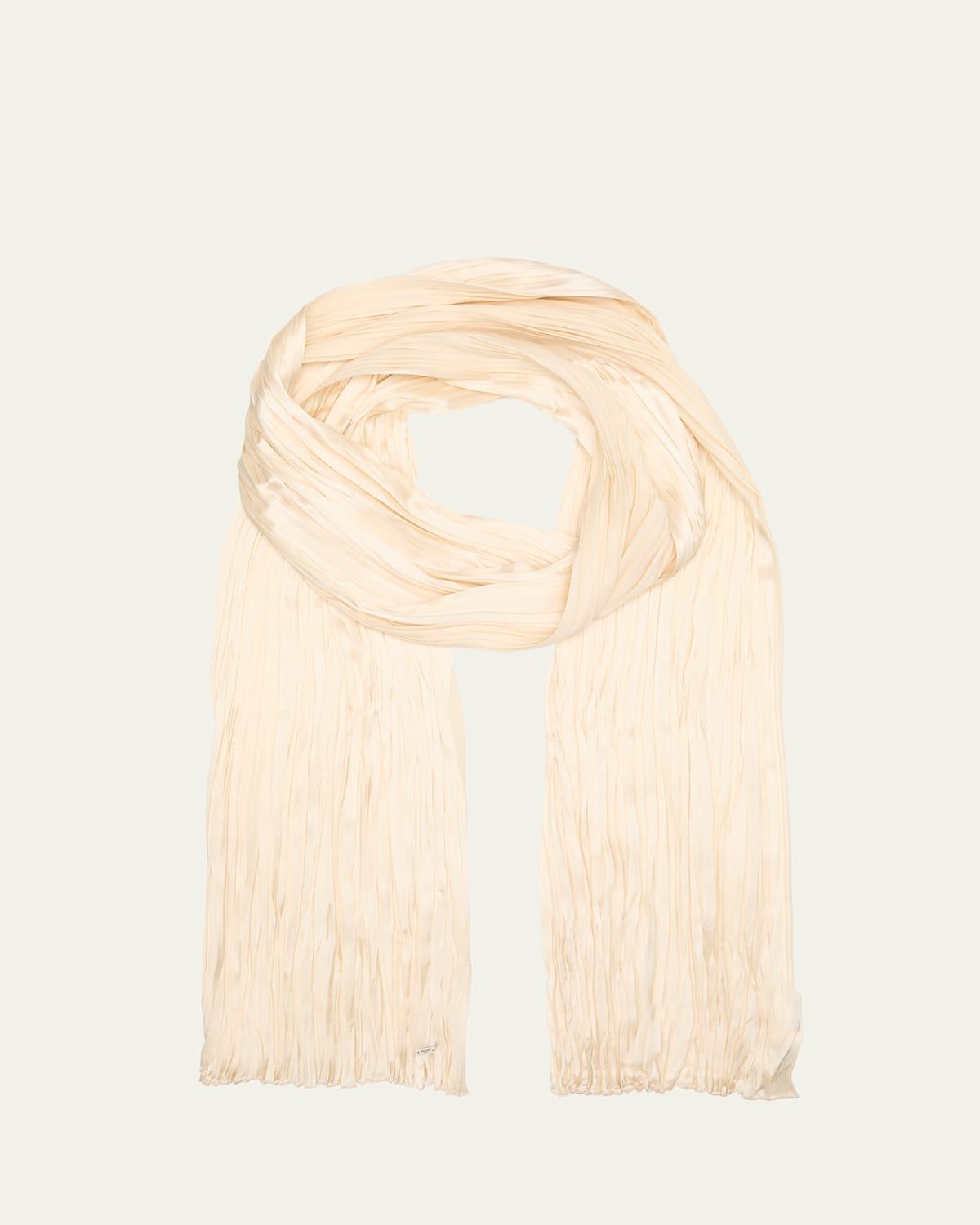 Mens Satin Pleated Scarf Product Image