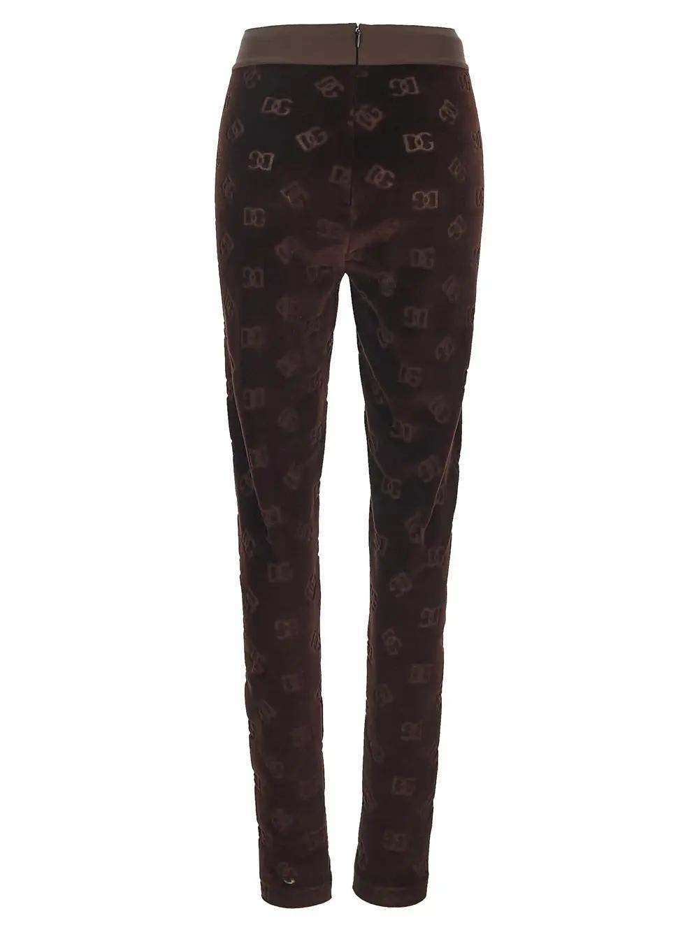 Dg Motif Leggings In Brown Product Image