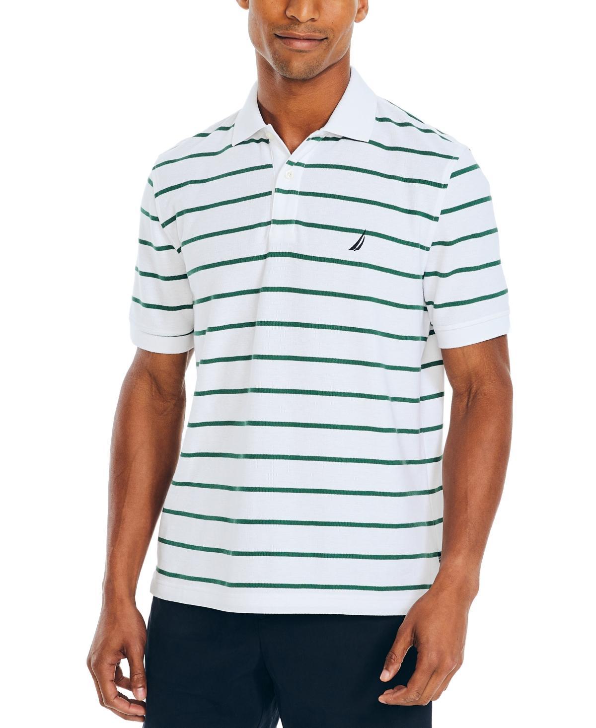 Nautica Mens Classic-Fit Striped Performance Deck Polo - Cradle Pink Product Image