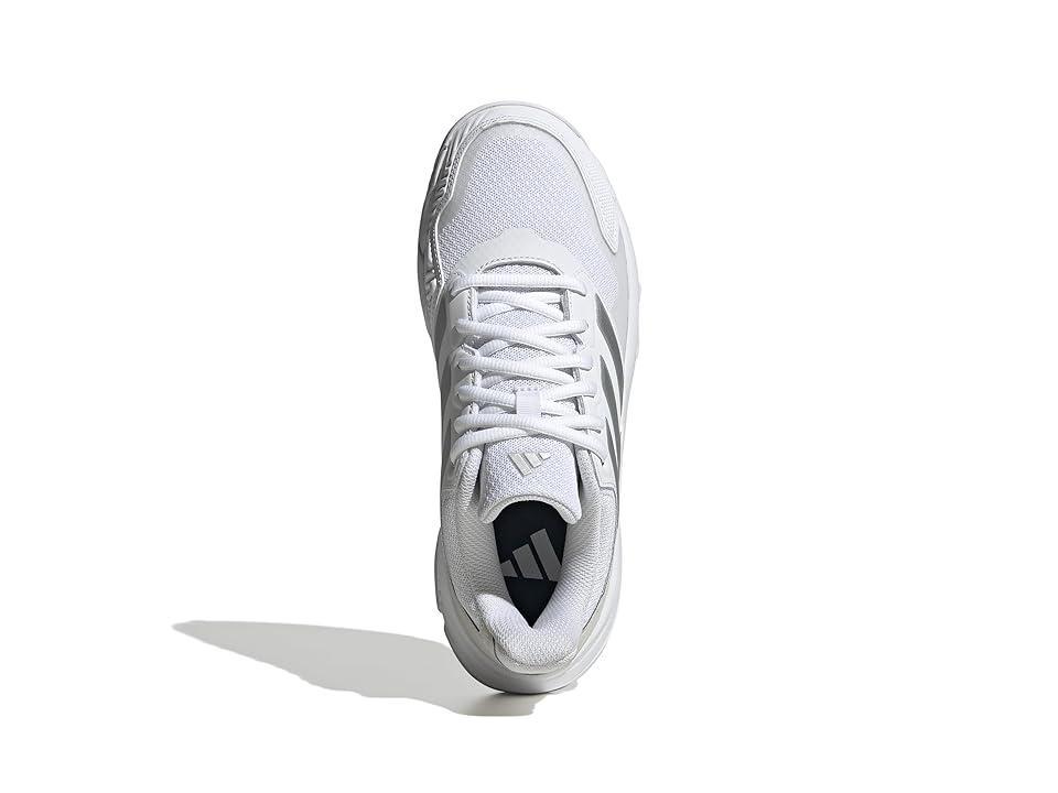 adidas Courtjam Control 3 Silver Metallic/Grey) Women's Tennis Shoes Product Image