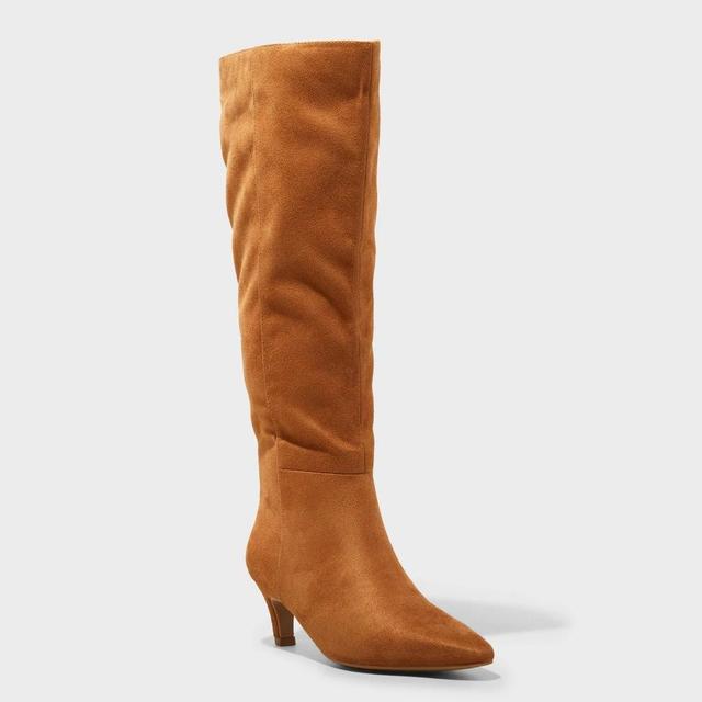 Womens Kendra Tall Dress Boots - Universal Thread Chestnut 8 Product Image