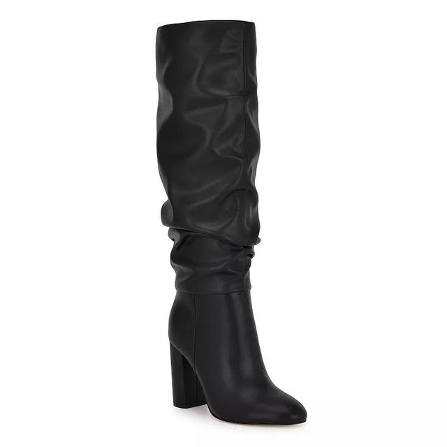 Nine West Magnett Womens Block Heel Slouchy Dress Boots Product Image