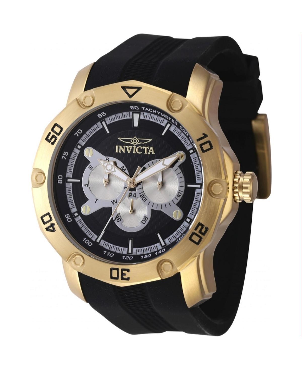 Invicta Mens 45743 Pro Diver Quartz Chronograph Black, Silver Dial - Silver Product Image