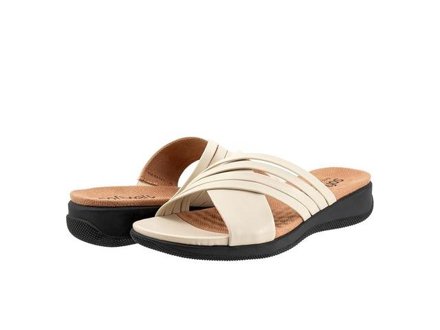 SoftWalk Tillman 5.0 Leather Cross Strap Slide Sandal Product Image