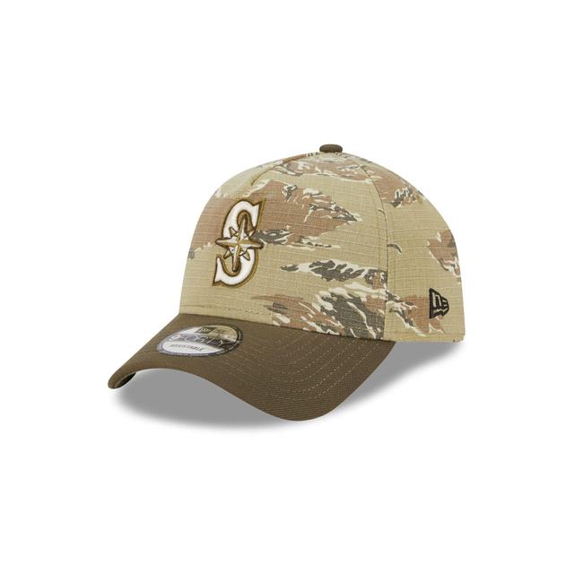 Seattle Mariners Tiger Camo 9FORTY A-Frame Snapback Hat Male Product Image