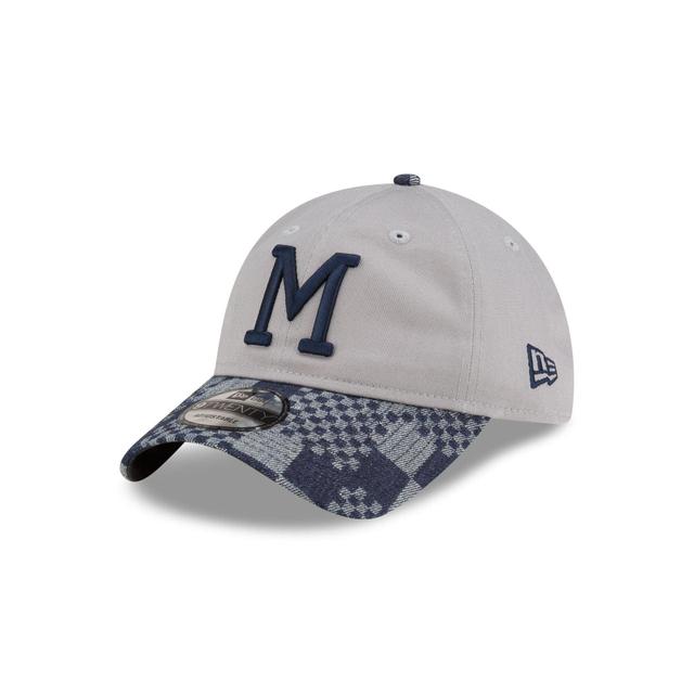 Milwaukee Brewers Pattern Denim 9TWENTY Adjustable Hat Male Product Image