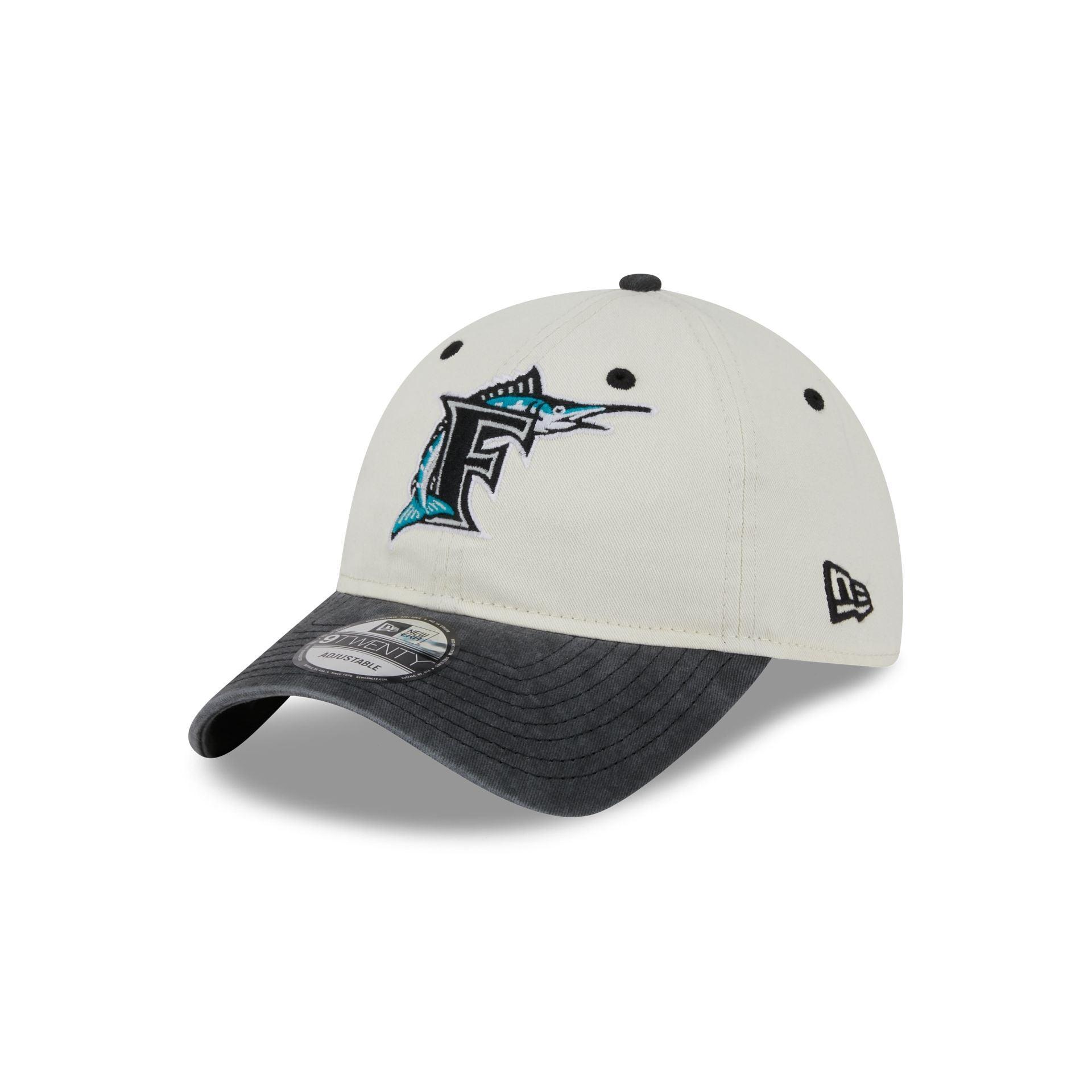 Miami Marlins Classic Sidescript 9TWENTY Adjustable Hat Male Product Image