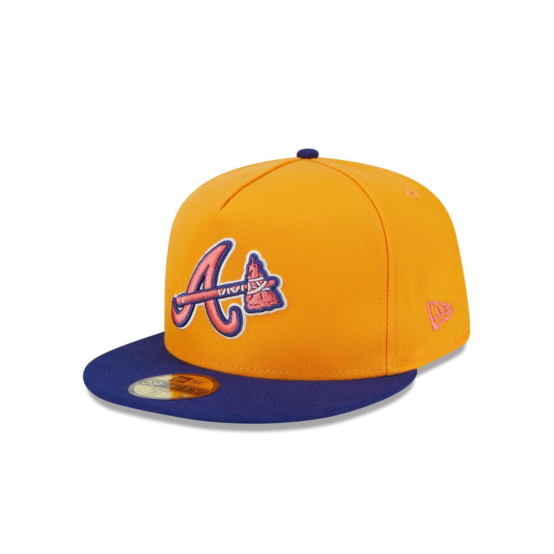 Atlanta Braves Gold 59FIFTY A-Frame Fitted Hat Male Product Image