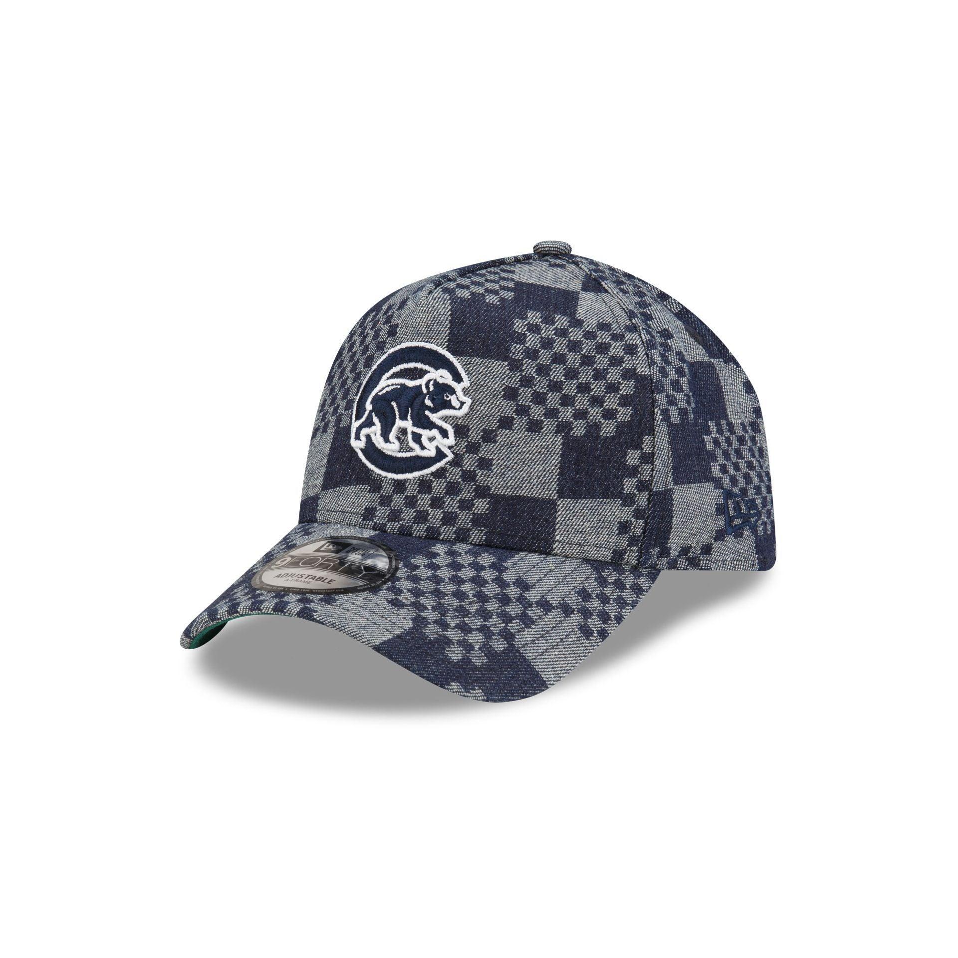 Chicago Cubs Pattern Denim 9FORTY A-Frame Snapback Hat Male Product Image