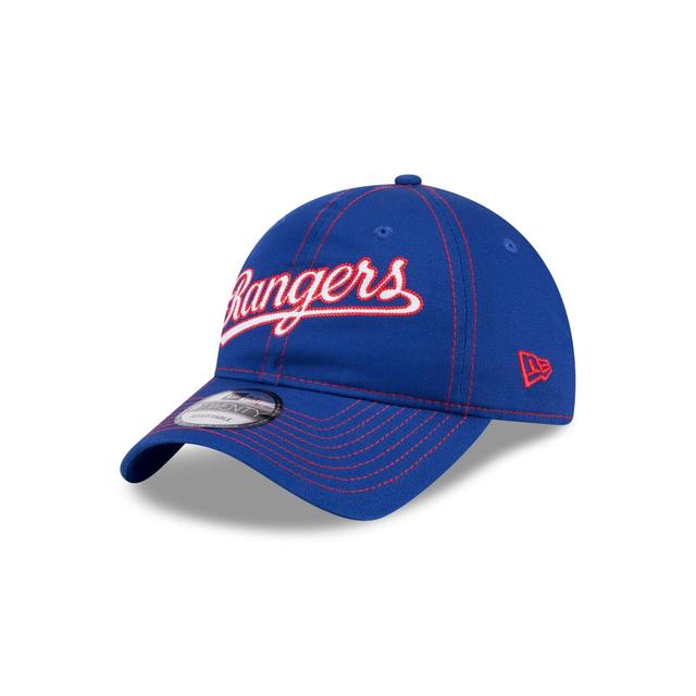 Texas Rangers Team Stitch 9TWENTY Adjustable Hat Male Product Image