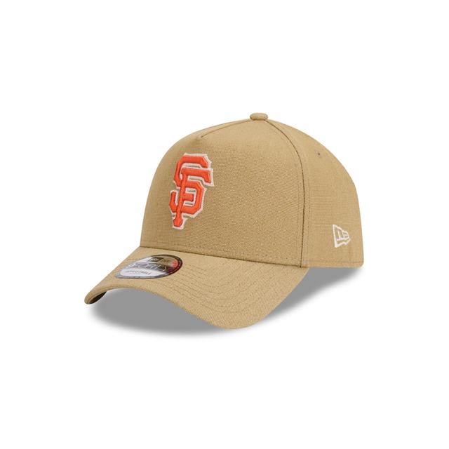 San Francisco Giants Logo Essentials Khaki 9FORTY A-Frame Snapback Hat Male Product Image