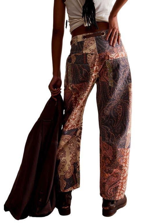 Moxie Print Pants In Brown Combo Product Image