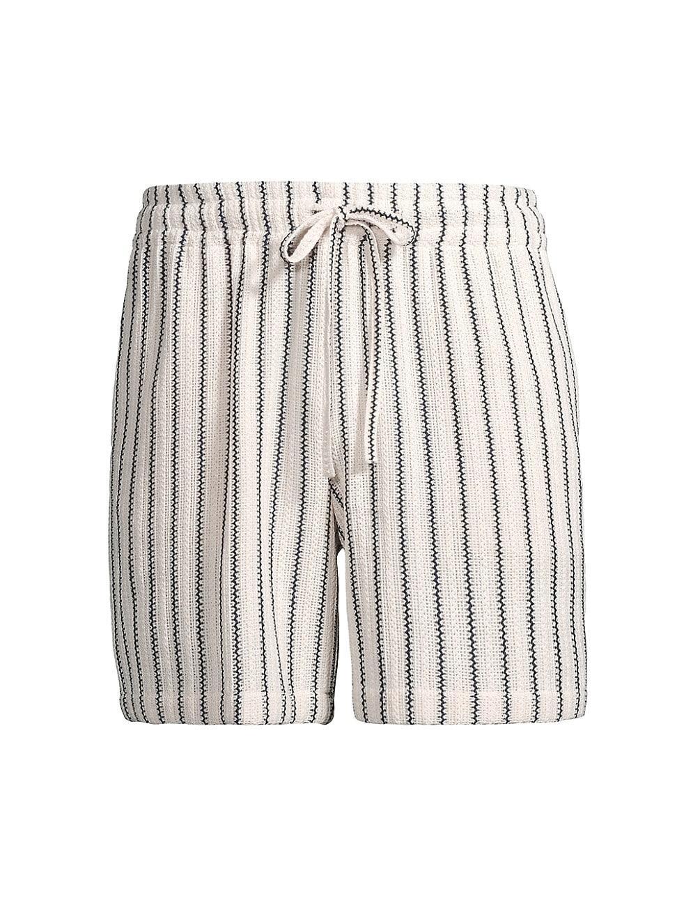 Mens Wardrobe In The City Pinstriped Cotton Shorts Product Image