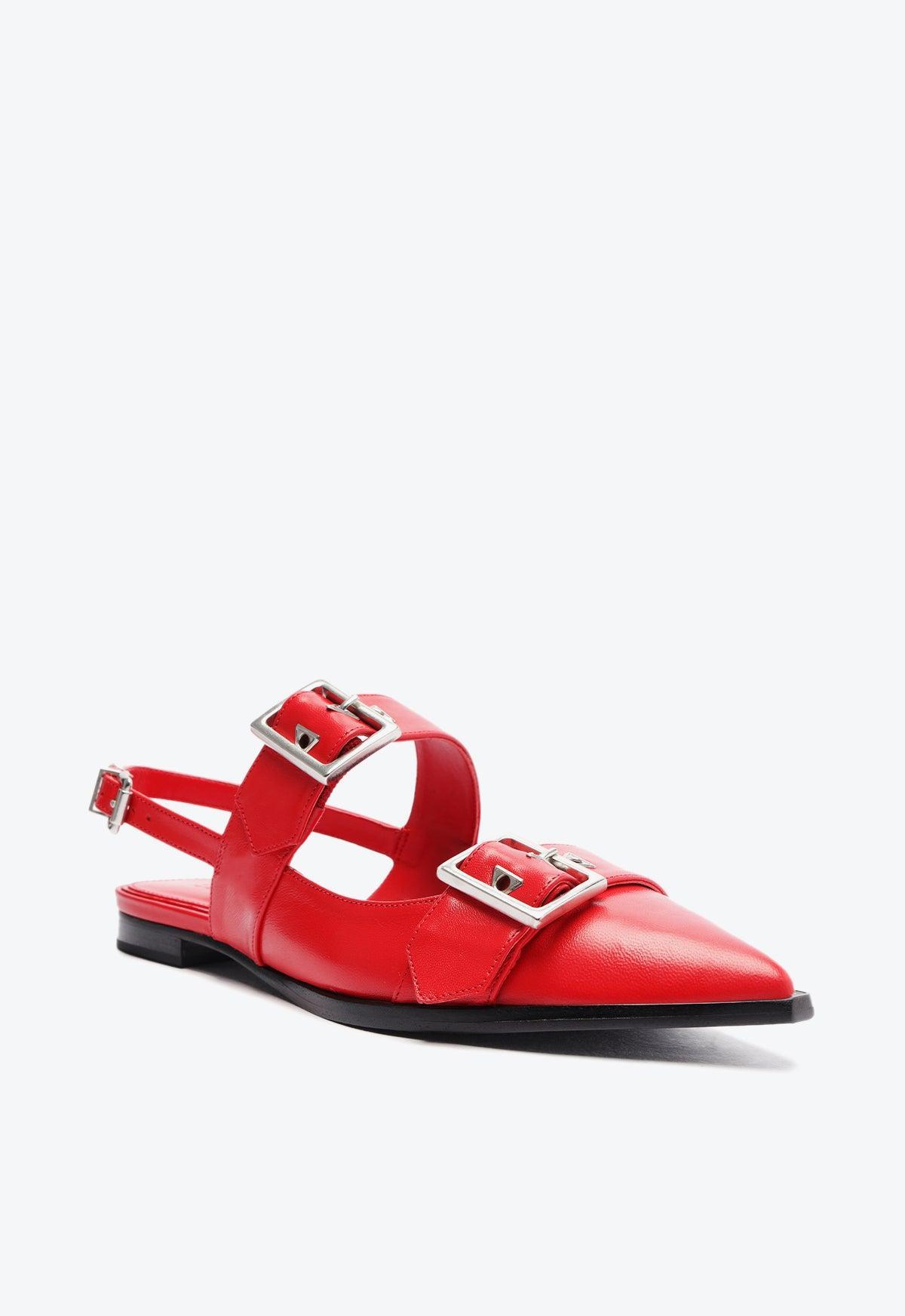 Darla Sling Leather Flat Female Product Image