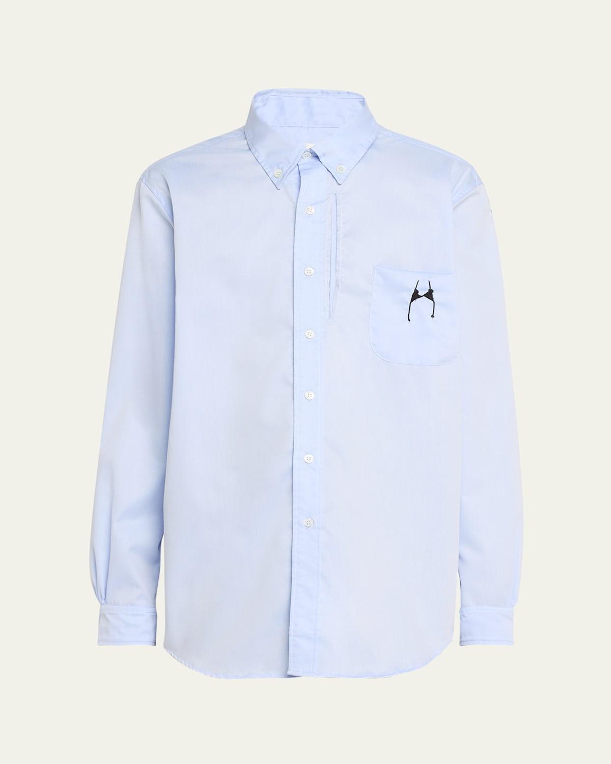 Mens Oxford Dress Shirt with Bra Logo Product Image