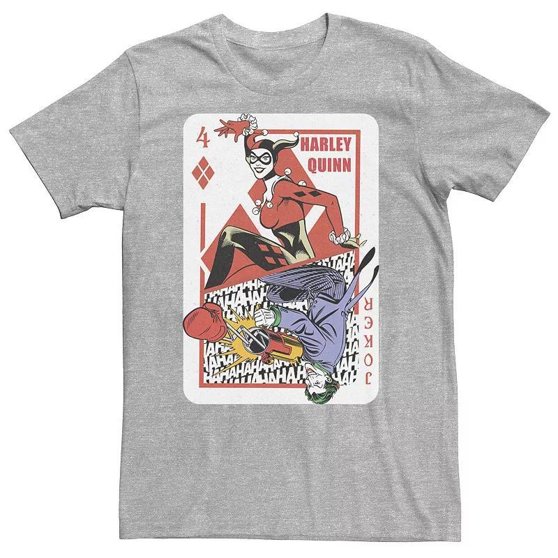 Big & Tall DC Comics Batman Harley Quinn And The Joker Playing Card Tee, Mens Product Image