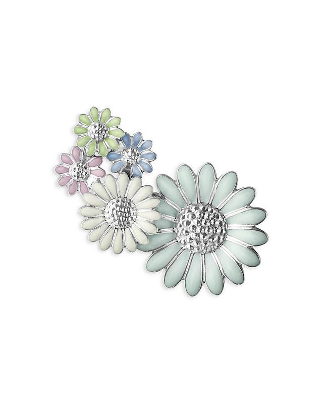 Womens Daisy Medium Sterling Silver & Enamel Single Ear Cuff Product Image