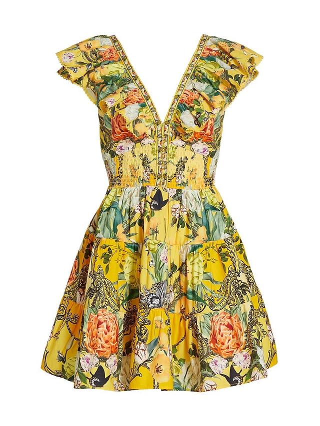 Womens Floral Tiered Minidress Product Image